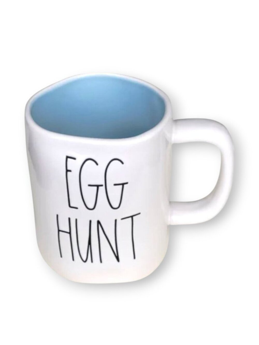Rae Dunn "Egg Hunt" Double-Sided Mug with Egg Basket on Back